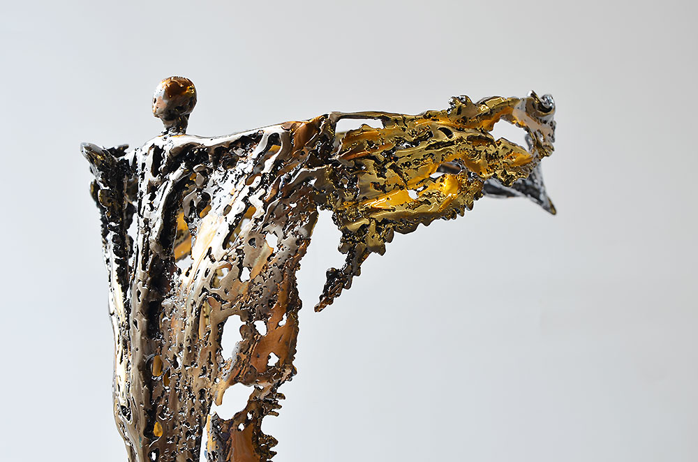 modern metal art, bronze sculpture