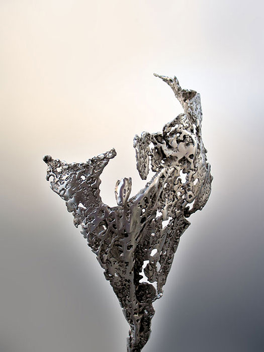 human sculpture, contemporary metal art
